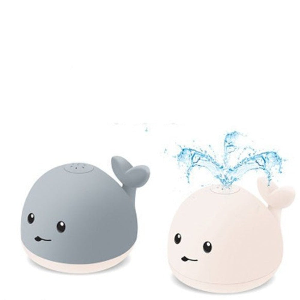 Baby Cute Cartoon Whale Floating Spraying Water Bath Toys With Light Music LED Light Baby Toys - Asterza